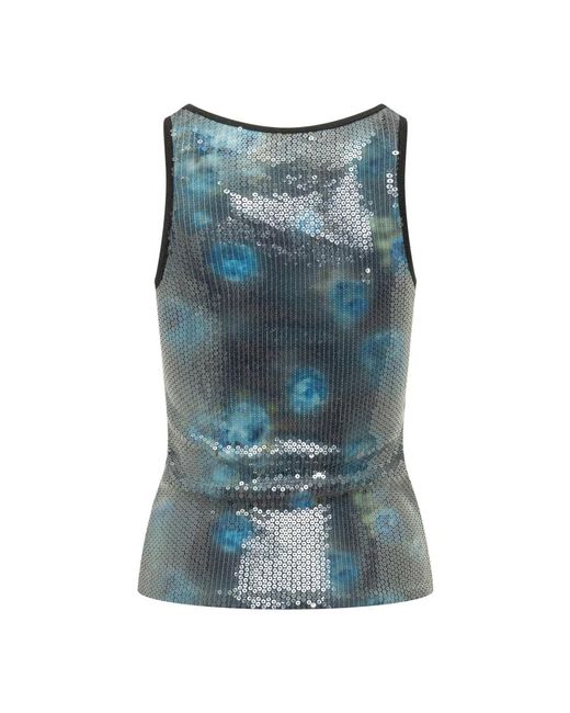 DIESEL Green Sleeveless Tops