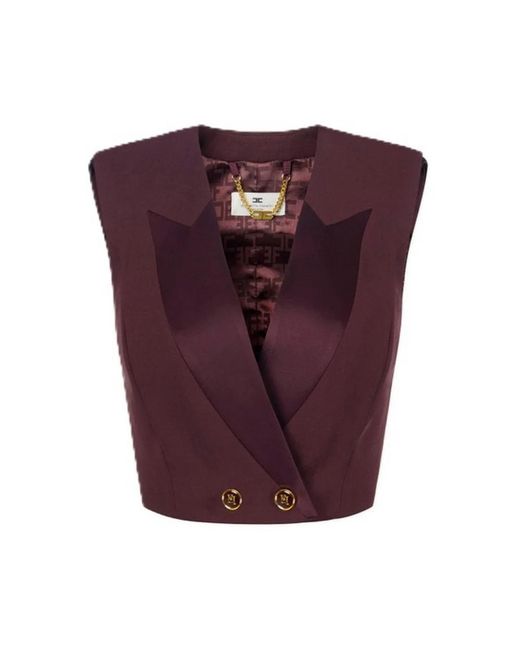 Elisabetta Franchi Purple Waistcoats