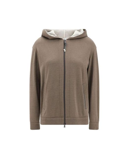 Brunello Cucinelli Brown Zip-Throughs