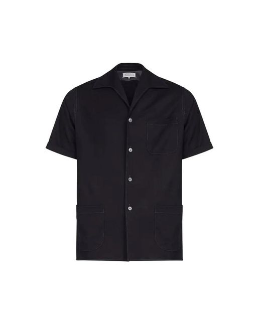 Maison Margiela Black Short Sleeve Shirts for men
