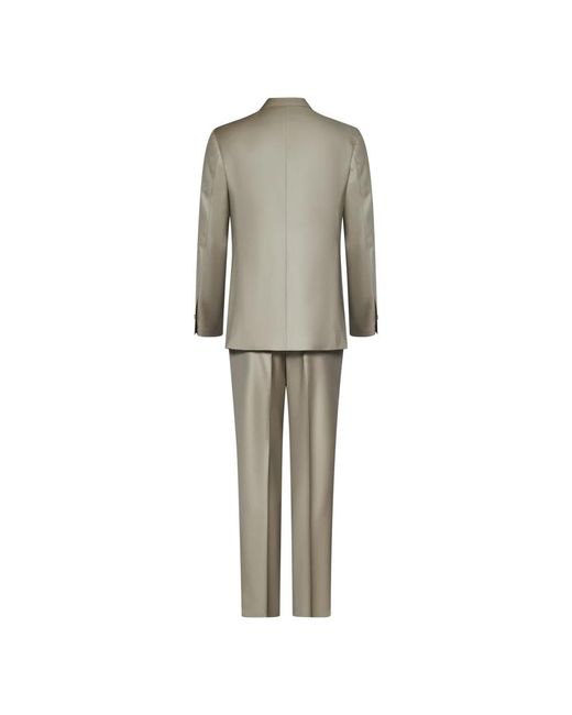 Franzese Collection Gray Single Breasted Suits for men