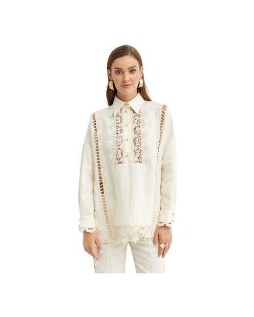 Zimmermann Illuminate Blouse in het Natural