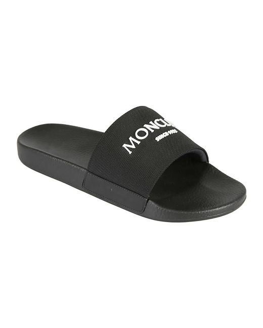 Moncler Black Sliders for men