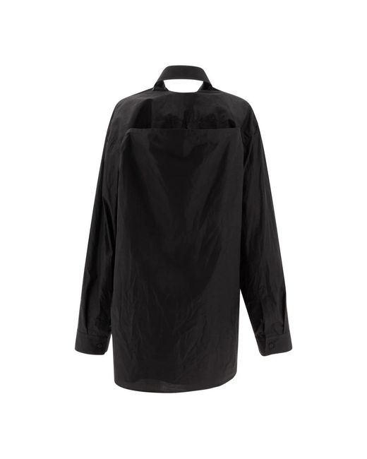 Balenciaga Black Schwarzes Kleid Mit Trompe L'Oeil Design