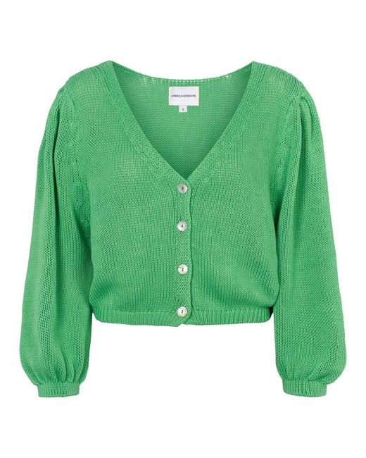 American Dreams Truien & Vesten ,Groen ,Katoen Manda Katoenen Vest in het Green
