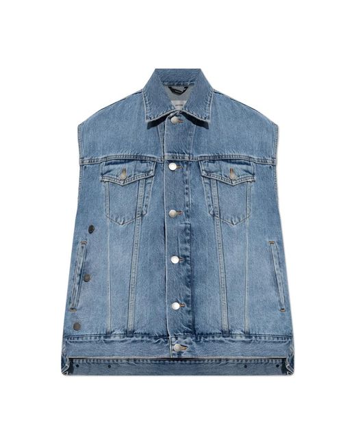 Haikure Jassen ,Blauw ,Denim Janette Denim Vest in het Blue