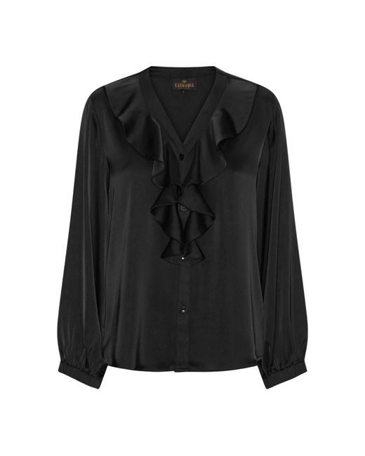 Karmamia Overhemden ,Zwart ,Polyester Ines Blouse in het Black