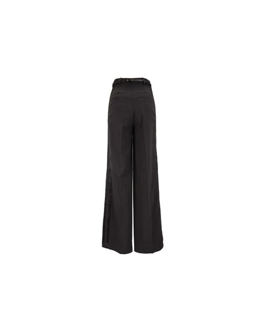 Elisabetta Franchi Black Wide Trousers