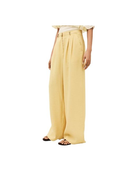 Ba&sh Yellow Wide Trousers