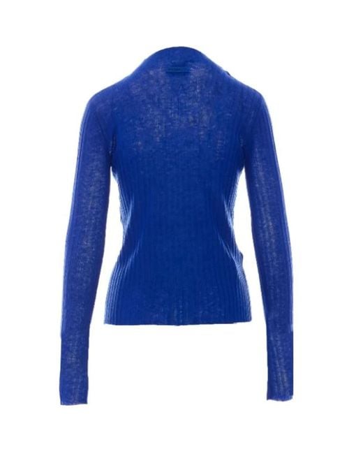 Pinko Blue Round-Neck Knitwear