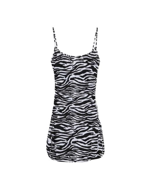 The Attico Black Zebra Beach Cover Up