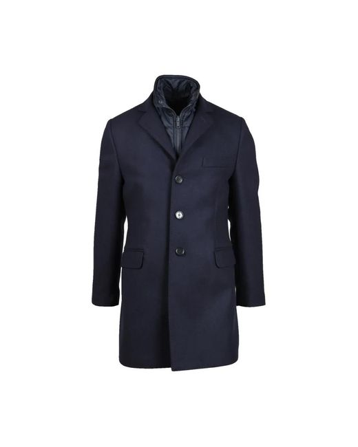 Fay Blue Single-Breasted Coats for men