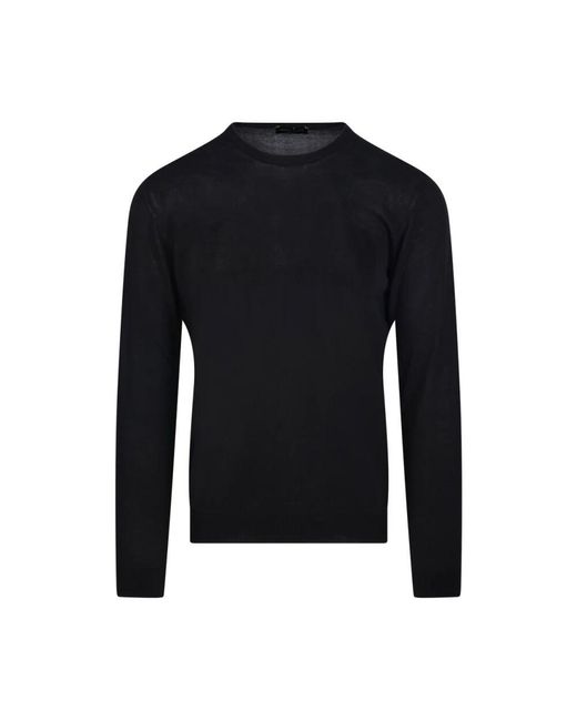Round-Neck Knitwear Roberto Collina pour homme en coloris Black