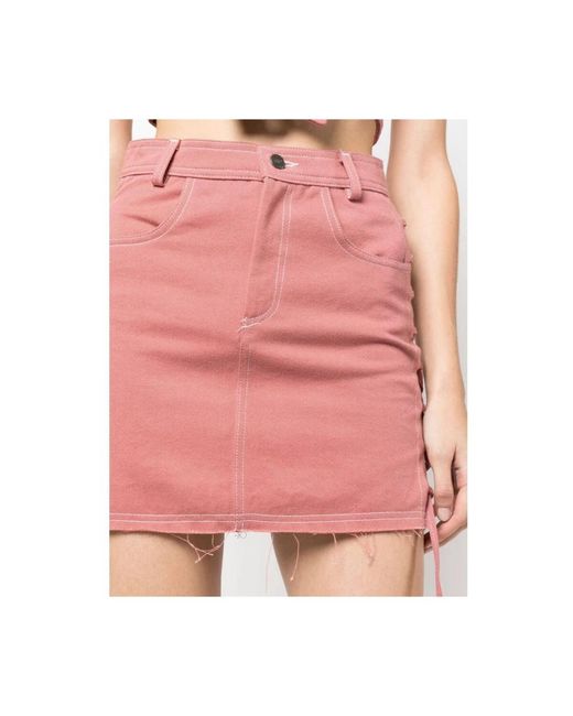 Julfer Pink Denim Skirts