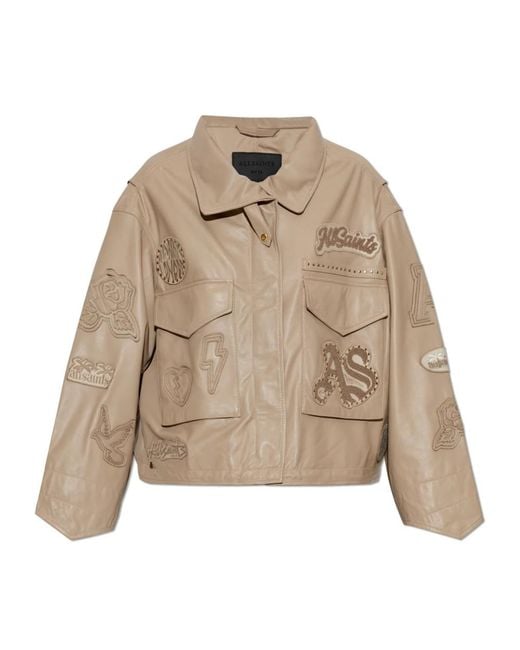 Leather Jackets AllSaints de color Natural