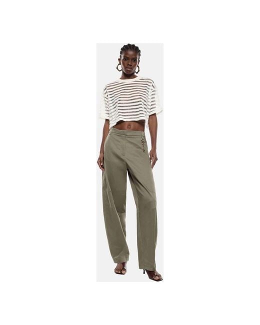 Straight Trousers Imperial de color Green