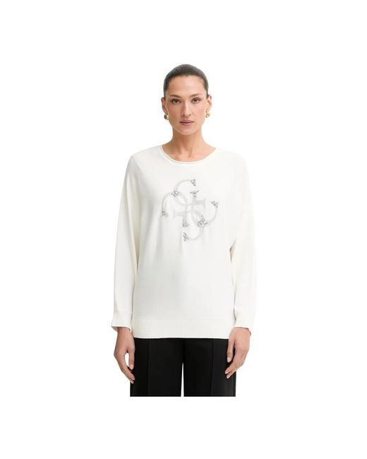 Guess Bat Sleeve Gemma Log in het White