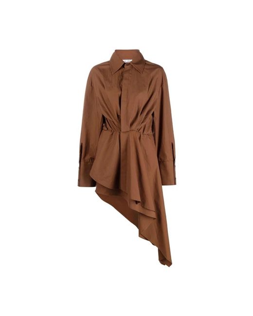The Attico Brown Shirt Dresses