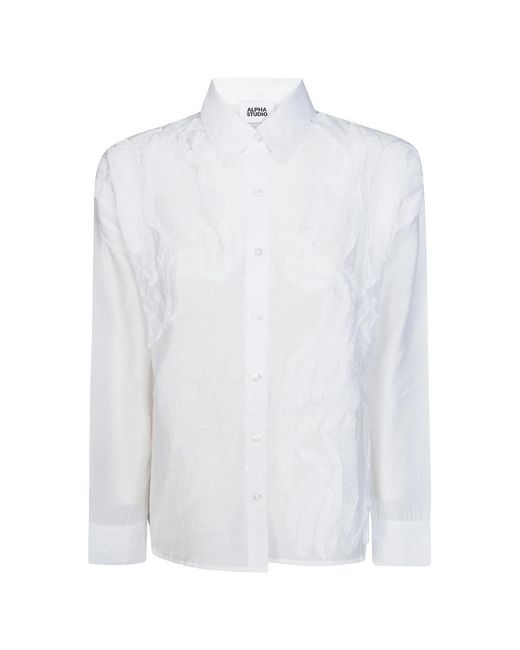 Shirts Alpha Studio de color White