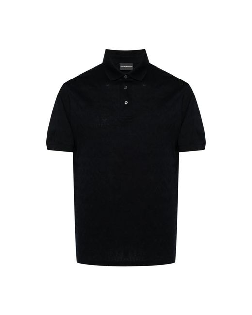 Emporio Armani Black Polo Shirts for men