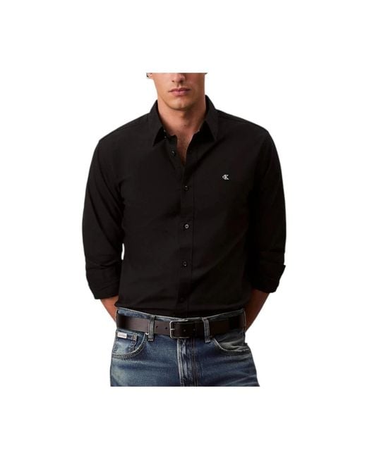 Calvin Klein Black Casual Shirts for men