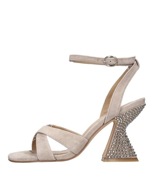 Alma En Pena. Gray High Heel Sandals