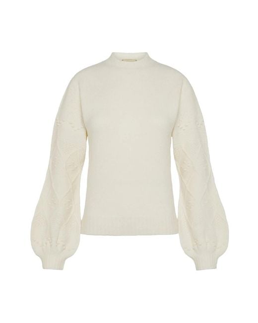 Round-Neck Knitwear Momoní en coloris White