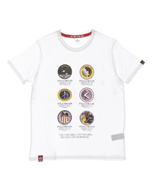 T-Shirts Alpha Industries de hombre de color White