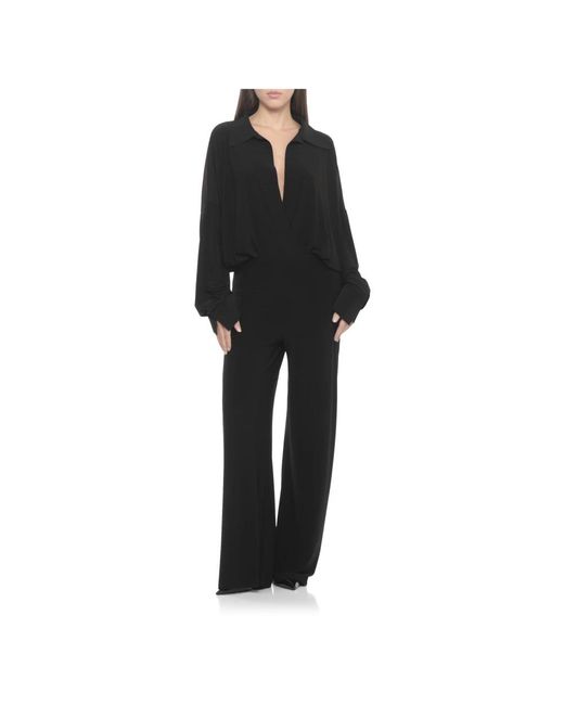 Norma Kamali Black Straight Trousers
