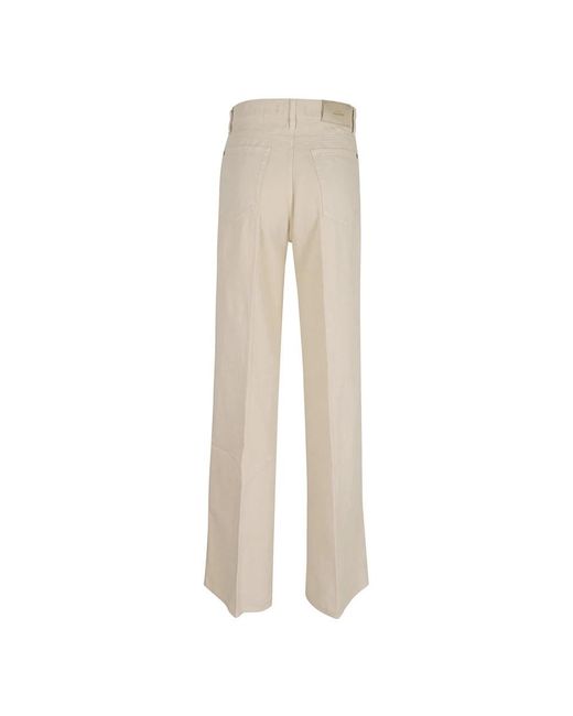 7 For All Mankind Natural Straight Trousers