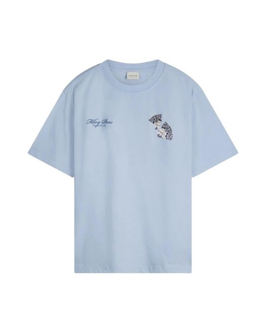 Filling Pieces Tops ,Blauw ,Katoen T-Shirt Broken Plate in het Blue voor heren