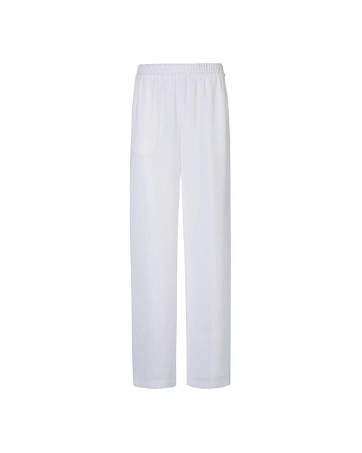 Eleventy White Fließende Japanische Triacetat Palazzo Hose