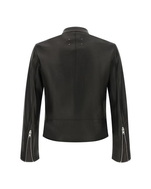 Maison Margiela Black Leather Jackets for men