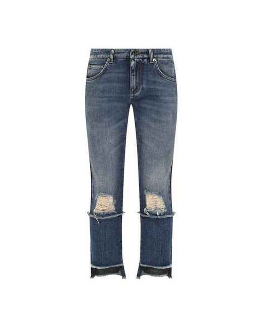 Dolce & Gabbana Blue Cropped Jeans