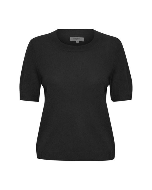 Round-Neck Knitwear Part Two de color Black
