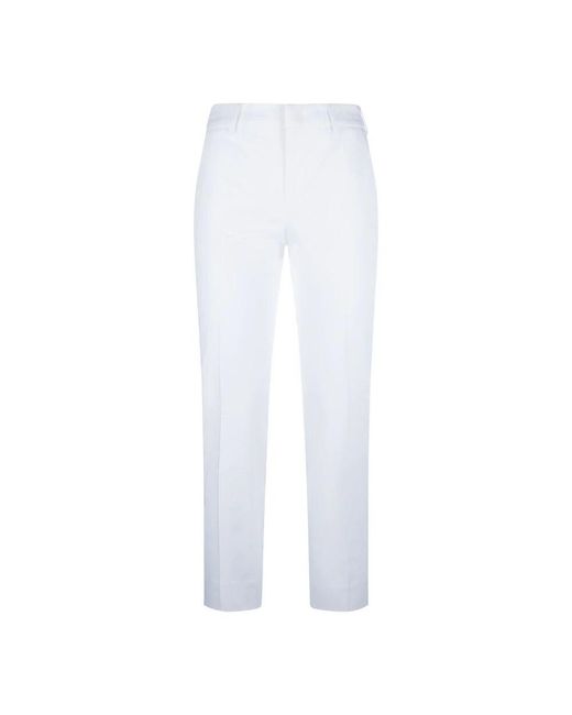 PT Torino White Straight Trousers