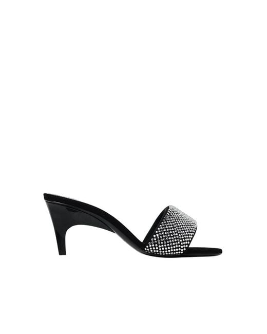 The Attico Black Heeled Mules
