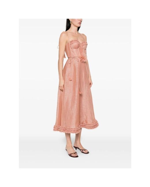 Zimmermann Pink Midi Dresses