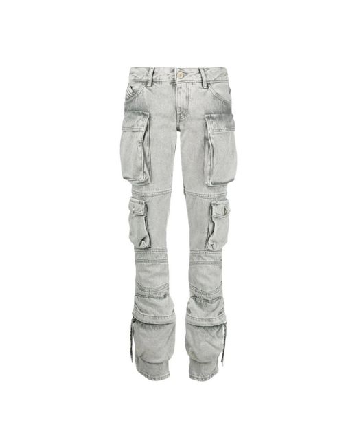 The Attico Gray Straight Fit Jeans