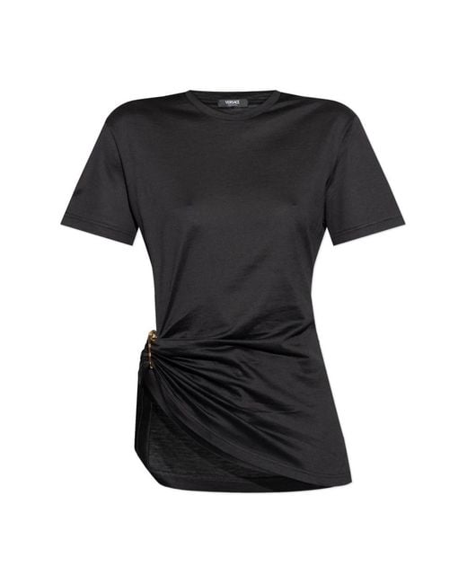 T-Shirts Versace de color Black