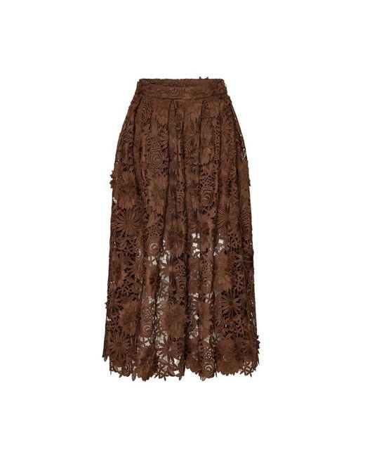 ROTATE BIRGER CHRISTENSEN Brown Midi Skirts