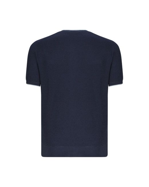 Prada Blue Round-Neck Knitwear for men