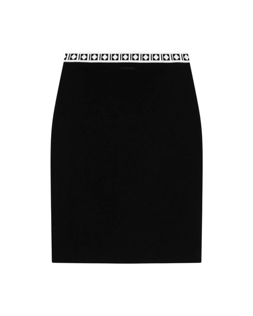 Versace Black Short Skirts