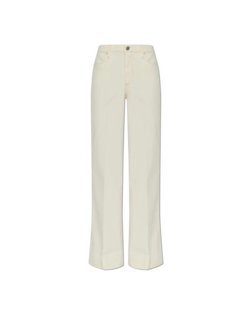 Rag & Bone White Ruby Flare Hose