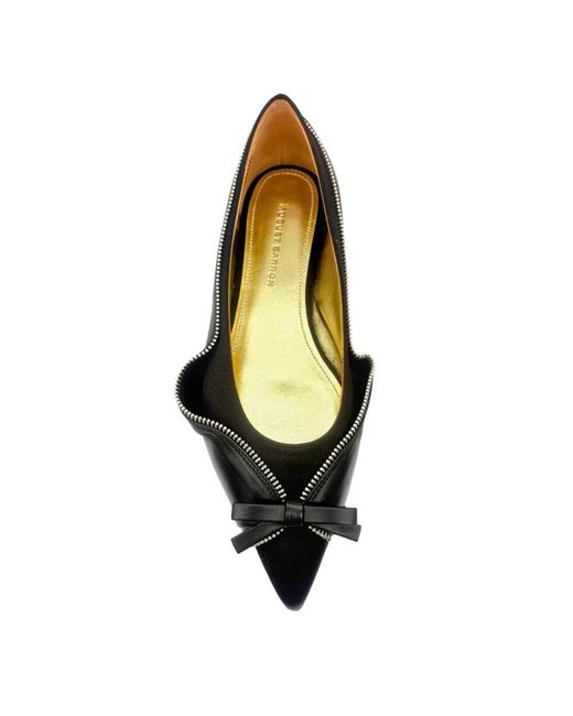 August Barron Black Unzipped Flat