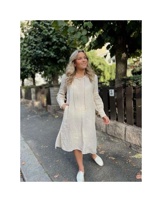 Midi Dresses Hèst de color Natural
