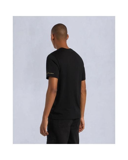 Nero oro augustine tee di Moose Knuckles in Black da Uomo