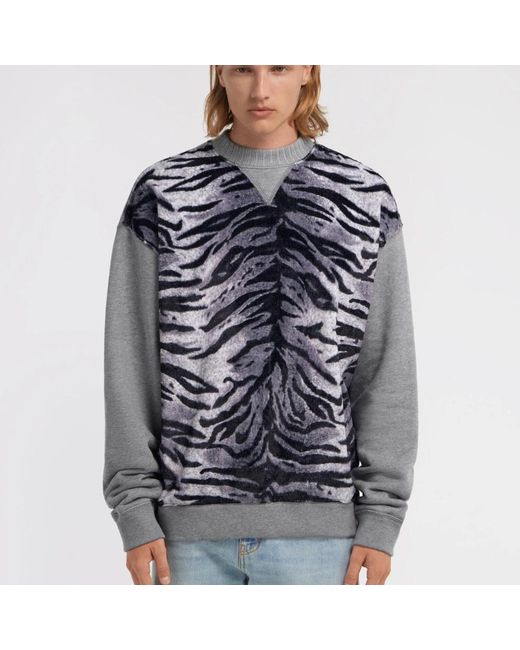 Roberto Cavalli Blue Round-Neck Knitwear for men
