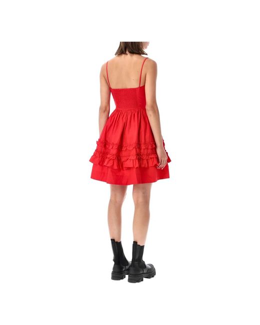 Ganni Red Short Dresses