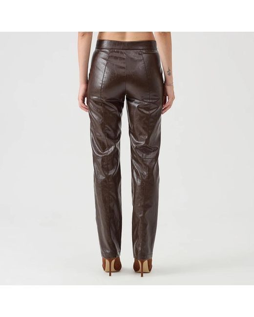 FEDERICA TOSI Brown Slim-Fit Trousers